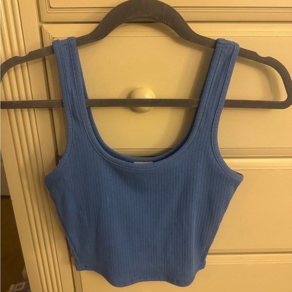 Blue Ribbed Tank Top - Picture 1 of 3
